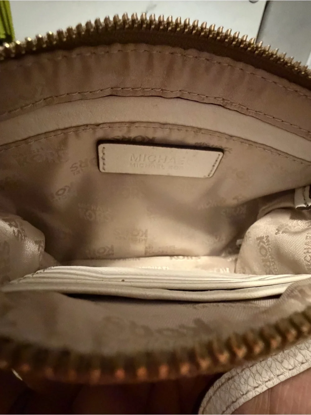 Michael Kors Tan/Brown Monogram Wristlet Pouch